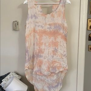 Blu Pepper Tie-Die Cutout High Low Tank